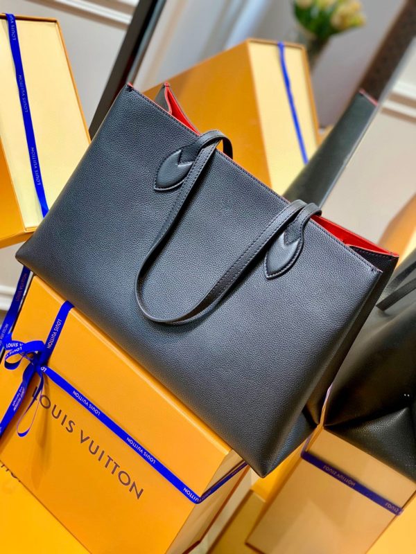 LV M57345 Louis Vuitton M57346 Lockme Shopper M57347 Bag Grained Calf Leather Black - luxibagsmall