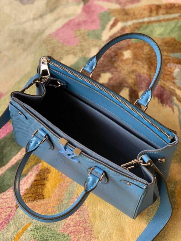 LV M57681 Louis Vuitton Grenelle Tote PM M57680 Blue | lv m57681 louis vuitton grenelle tote pm m57680 8