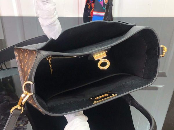LV M57728 Louis Vuitton On My Side Tote Bag Black | lv m57728 louis vuitton on my side tote bag black 8