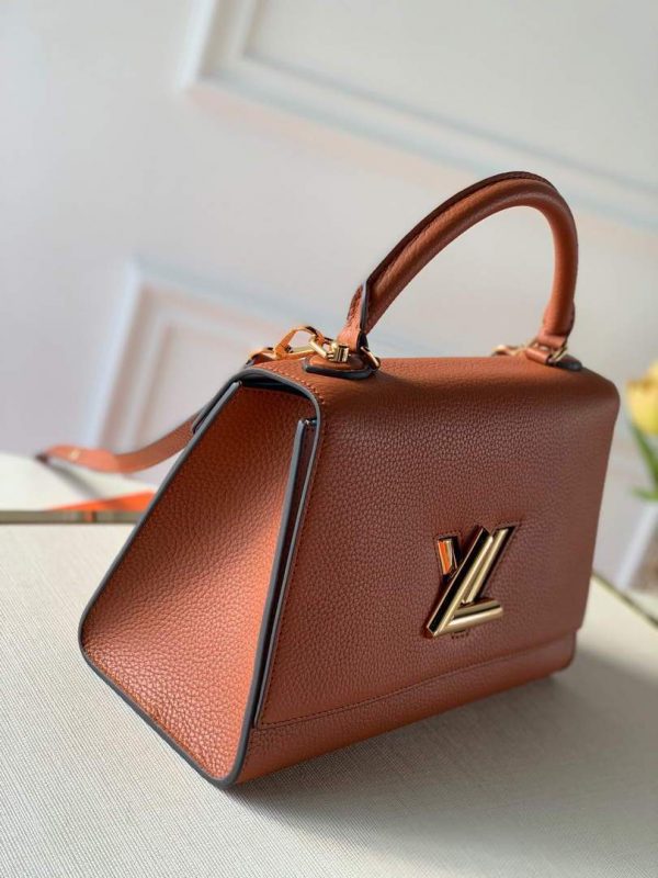 LV M57897 Louis Vuitton Twist One Handle PM Bag M57214 Brown | lv m57897 louis vuitton twist one handle pm bag m57214 4