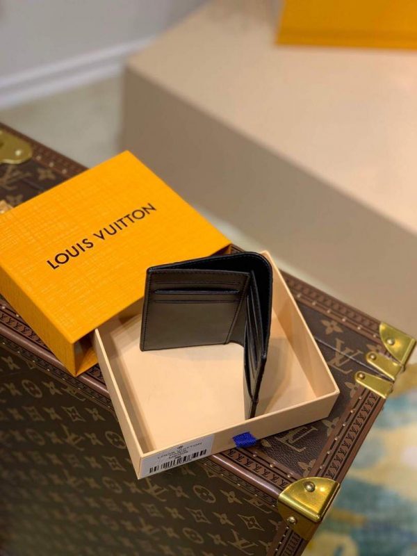 LV M80508 Louis Vuitton Pocker Organizer Slender Black Leather | lv m80508 louis vuitton pocker organizer slender black 3