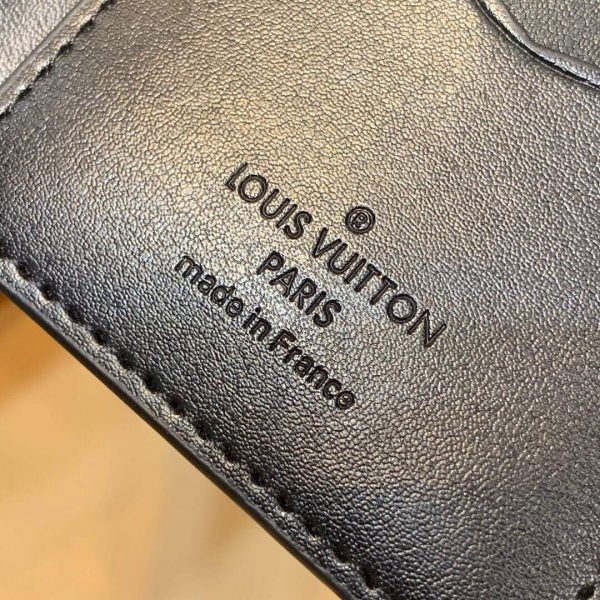 LV M80508 Louis Vuitton Pocker Organizer Slender Black Leather | lv m80508 louis vuitton pocker organizer slender black 5