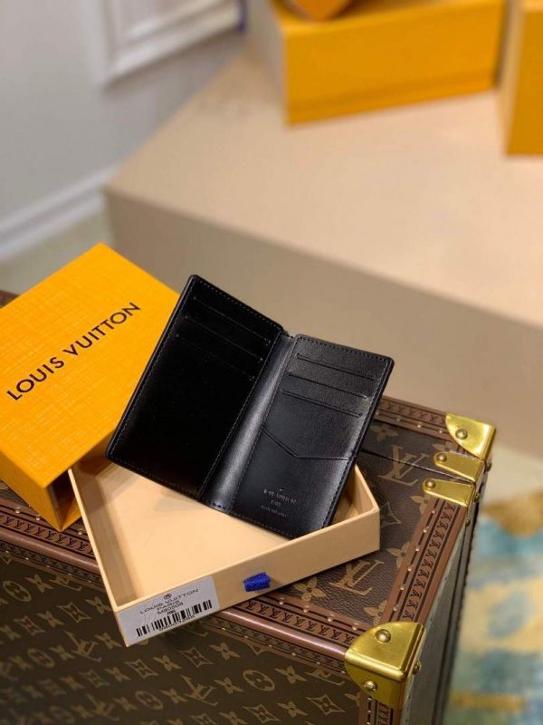 LV M80508 Louis Vuitton Pocker Organizer Slender Black Leather | lv m80508 louis vuitton pocker organizer slender black 6