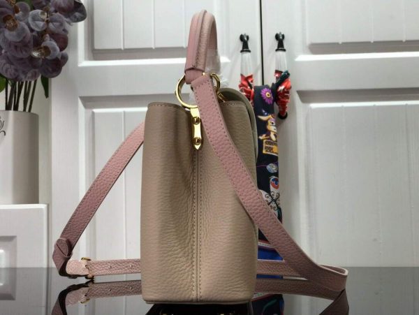 LV N98387 Louis Vuitton Capucines BB Handbag Gray Pink | lv n98387 louis vuitton capucines bb handbag gray pink 2