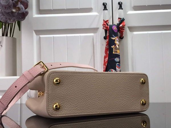 LV N98387 Louis Vuitton Capucines BB Handbag Gray Pink | lv n98387 louis vuitton capucines bb handbag gray pink 4