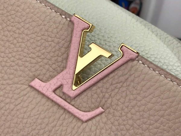 LV N98387 Louis Vuitton Capucines BB Handbag Gray Pink | lv n98387 louis vuitton capucines bb handbag gray pink 5
