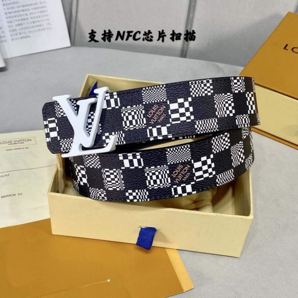 LV Women's Men's Belts Collection Louis Vuitton Initials 40MM Belt 19078 | lv womens mens belts collection louis vuitton initials 40mm belt 155