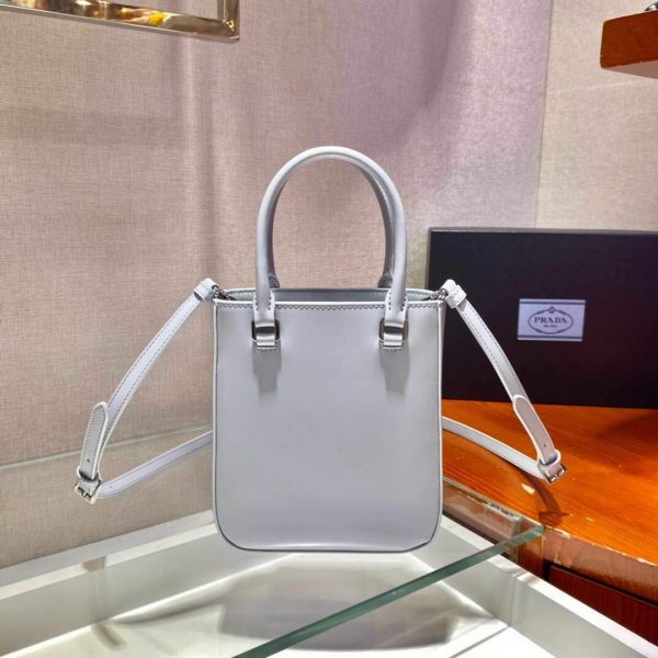 Prada 1BA331 Small Brushed Leather Tote Light Blue | prada 1ba331 small brushed leather tote 23
