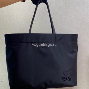Prada 1BG107 Re Nylon Medium Tote Bag Black - luxibagsmall