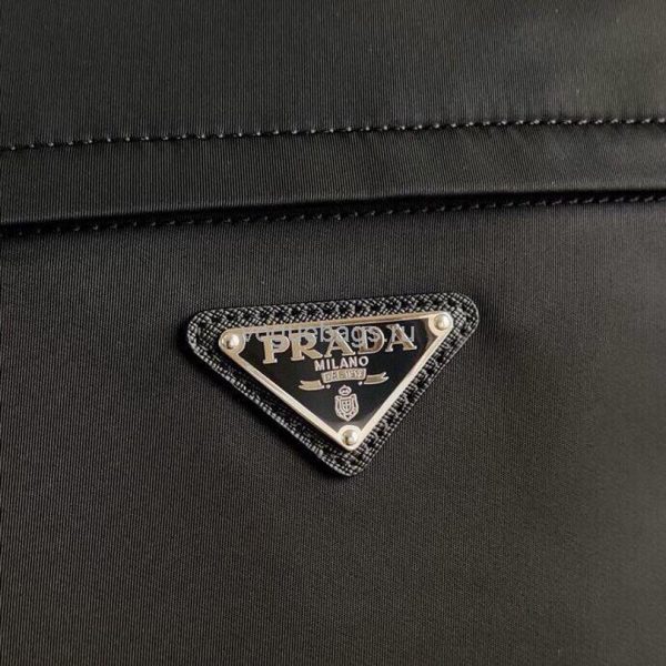 Prada 2VZ048 Nylon And Saffiano Leather Backpack Bag in Black - luxibagsmall