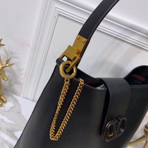Valentino 50027 Vsling Grainy Calfskin Hobo Bag Black | valentino 50027 vsling grainy calfskin hobo bag 4