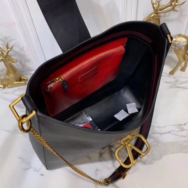 Valentino 50027 Vsling Grainy Calfskin Hobo Bag Black | valentino 50027 vsling grainy calfskin hobo bag 6