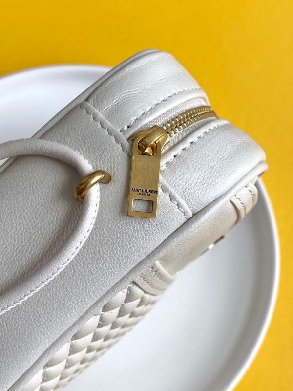 YSL 648990 Victoire Camera Bag In Quilted Lambskin White | ysl 648990 victoire camera bag in quilted lambskin 14
