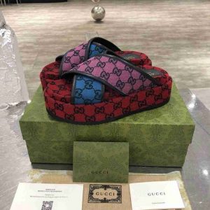 Gucci Sandals GG Multicolour Platform Sandal 81166