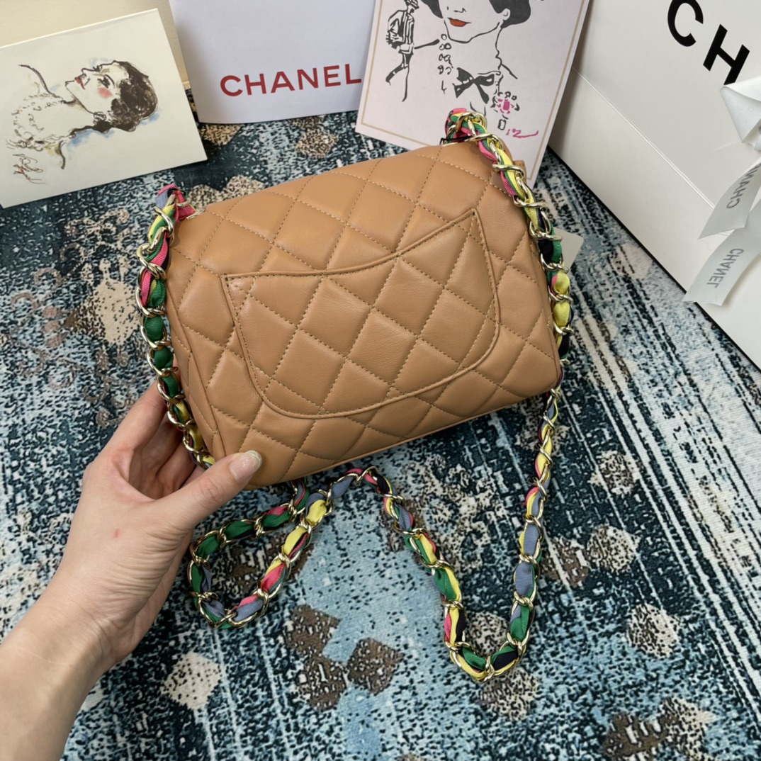 Chanel AS2411 Flap Bag Lambskin Mixed Fibers Gold Tone Metal Brown | voguebags.ru 1618796982038 3