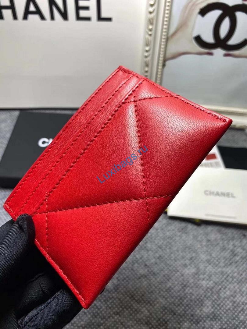 Chanel 19 card holder Lambskin AP1167 Red | voguebags.ru chanel 19 card holder lambskin ap1167 red 5