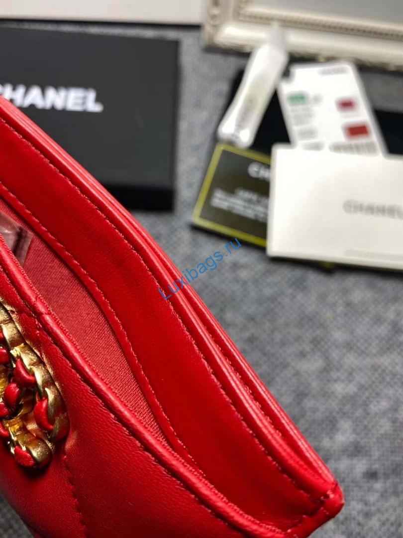 Chanel 19 card holder Lambskin AP1167 Red | voguebags.ru chanel 19 card holder lambskin ap1167 red 7
