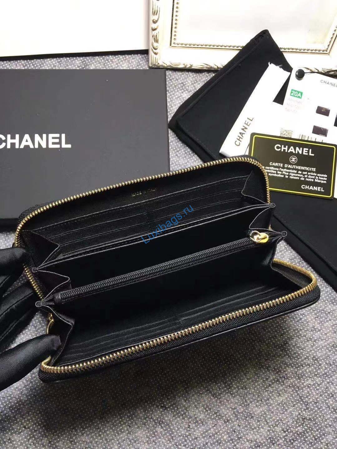 Chanel AP0956 Chanel 19 Long Zipped Wallet Lambskin Black | voguebags.ru chanel ap0956 chanel 19 long flap wallet lambskin 52