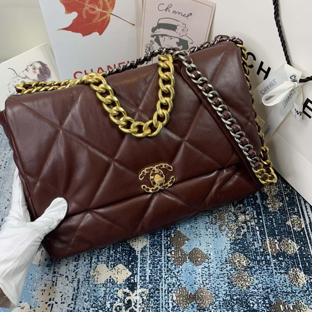 Chanel AS1162 Chanel 19 Maxi Flap Bag Lambskin B02875 Wine Red | voguebags.ru chanel as1162 chanel 19 maxi flap bag lambskin b02875 wine red 2