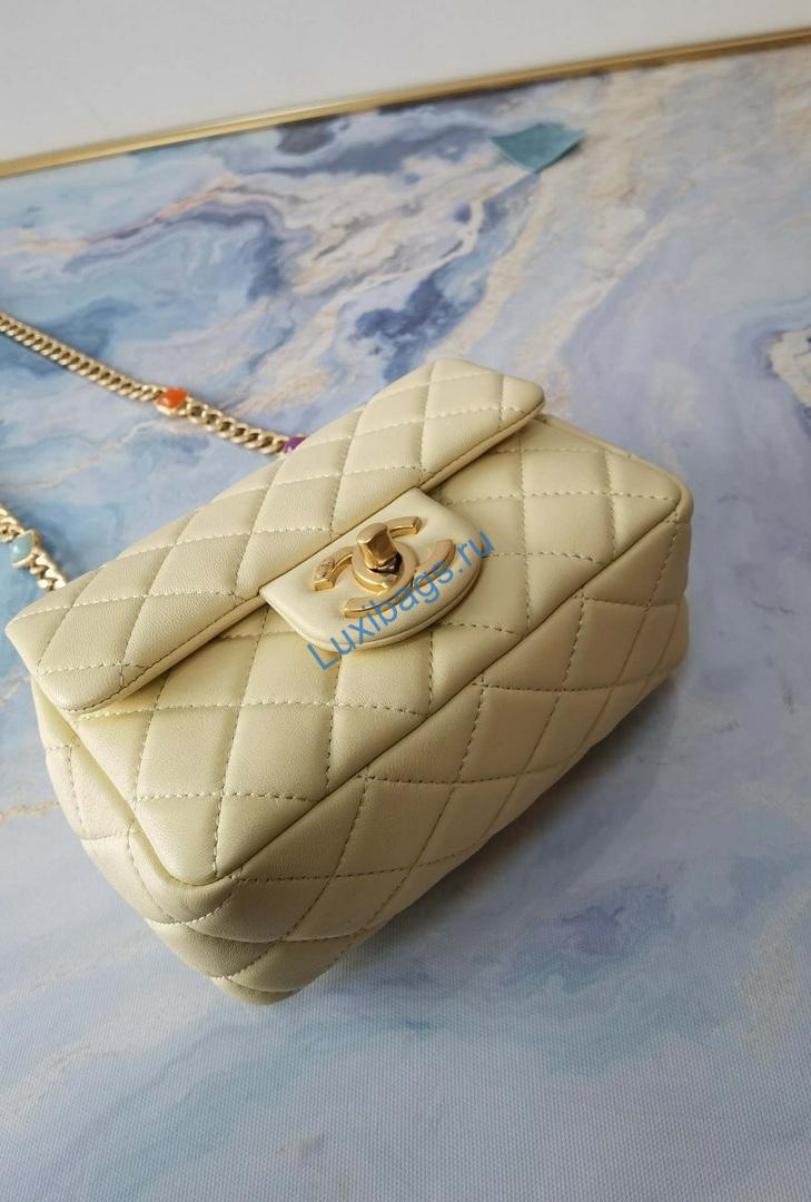 Chanel AS2379 Flap Bag Lambskin Light Yellow | voguebags.ru chanel as2379 flap bag lambskin b05098 41