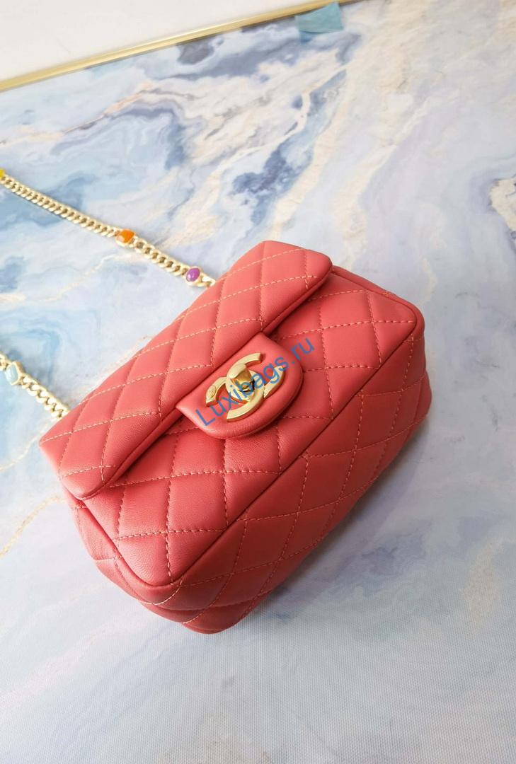 Chanel AS2379 Flap Bag Lambskin B05098 Red | voguebags.ru chanel as2379 flap bag lambskin b05098 50
