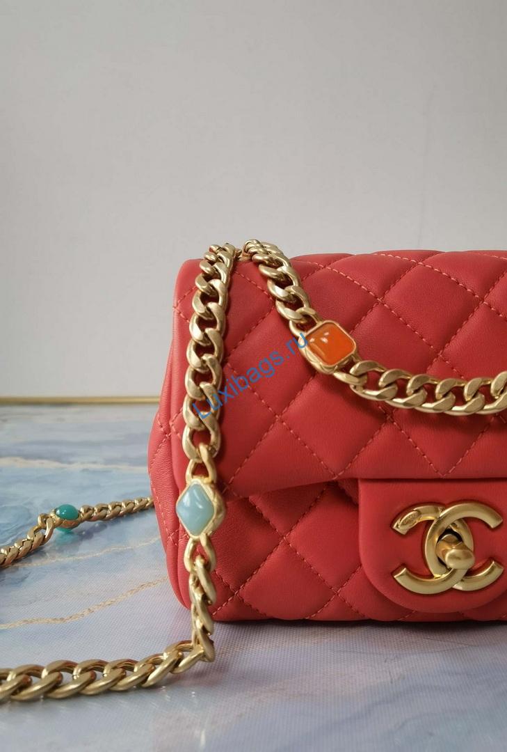 Chanel AS2379 Flap Bag Lambskin B05098 Red | voguebags.ru chanel as2379 flap bag lambskin b05098 51