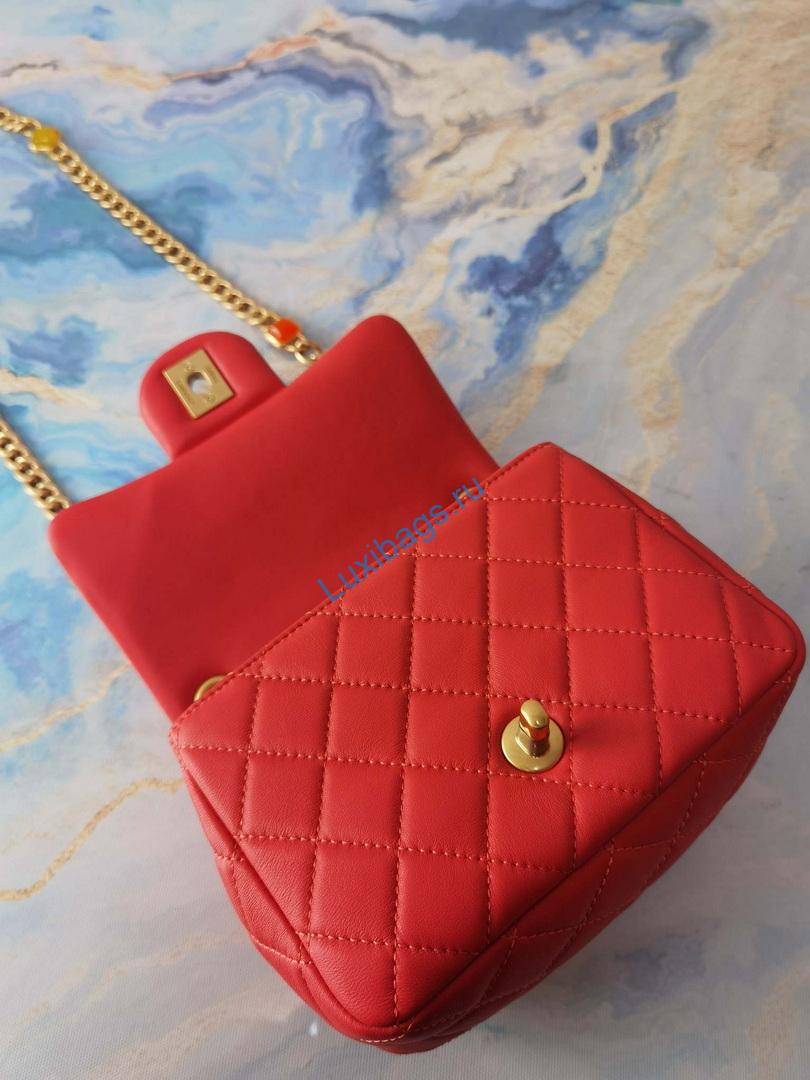 Chanel AS2379 Flap Bag Lambskin B05098 Red | voguebags.ru chanel as2379 flap bag lambskin b05098 53
