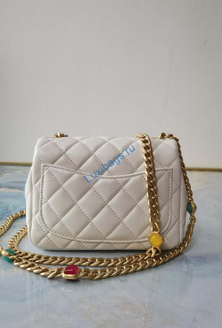 Chanel AS2379 Flap Bag Lambskin B05098 White | voguebags.ru chanel as2379 flap bag lambskin b05098 85