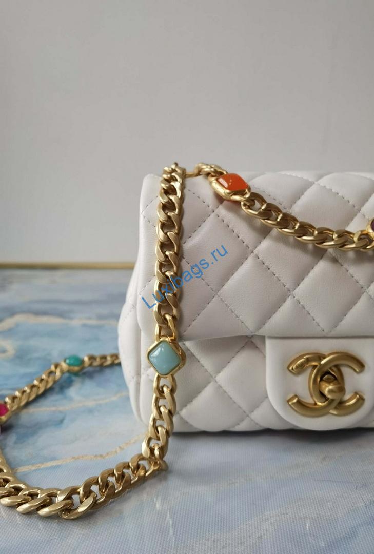 Chanel AS2379 Flap Bag Lambskin B05098 White | voguebags.ru chanel as2379 flap bag lambskin b05098 87