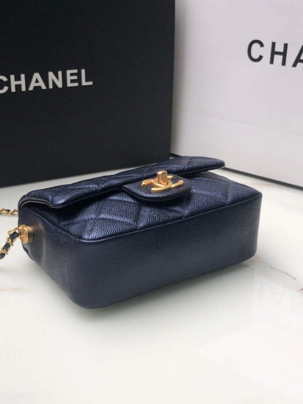 Chanel AS2855 Mini Flap Bag Calfskin Gold Black | voguebags.ru chanel as2855 mini flap bag calfskin gold black img 5644