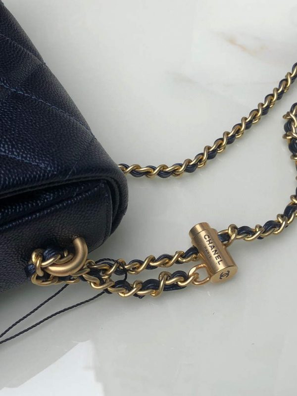 Chanel AS2855 Mini Flap Bag Calfskin Gold Black | voguebags.ru chanel as2855 mini flap bag calfskin gold black img 5646
