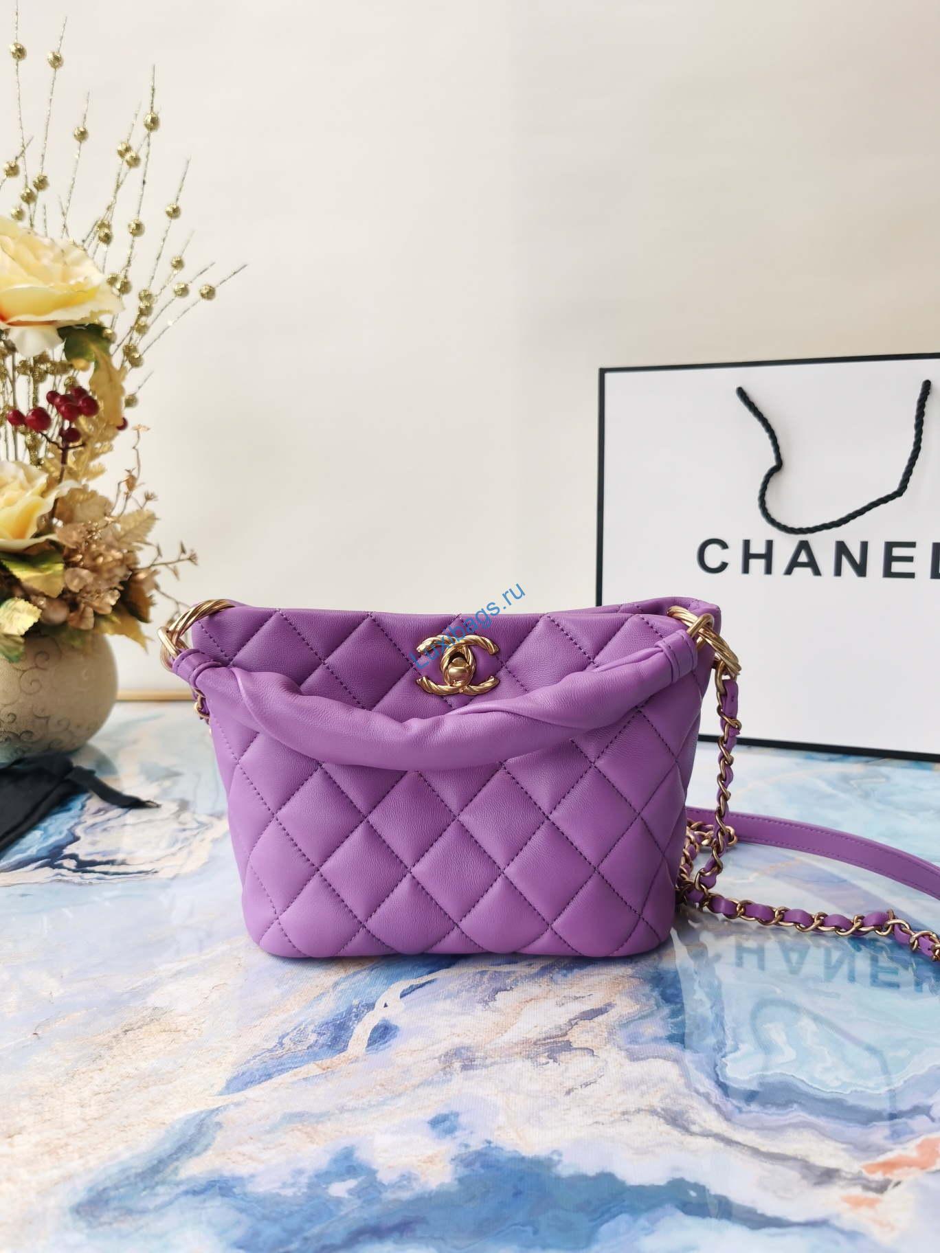 Chanel as2989 Chain lambskin bag with top handle purple | voguebags.ru chanel as2989 chain lambskin bag with top handle purple 4