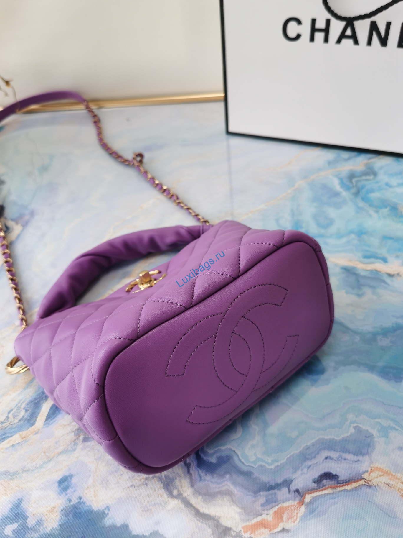Chanel as2989 Chain lambskin bag with top handle purple | voguebags.ru chanel as2989 chain lambskin bag with top handle purple 5