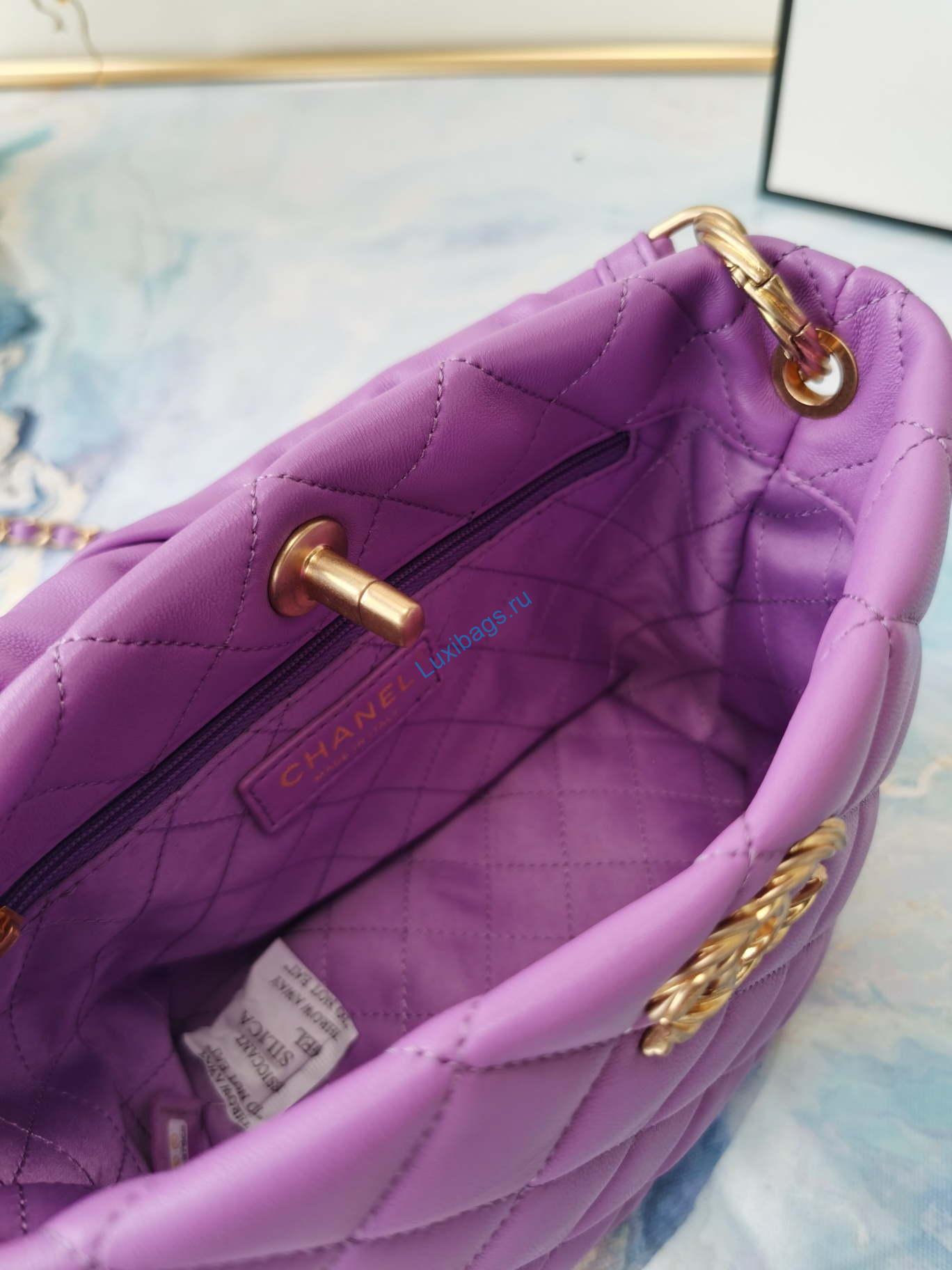 Chanel as2989 Chain lambskin bag with top handle purple | voguebags.ru chanel as2989 chain lambskin bag with top handle purple 9