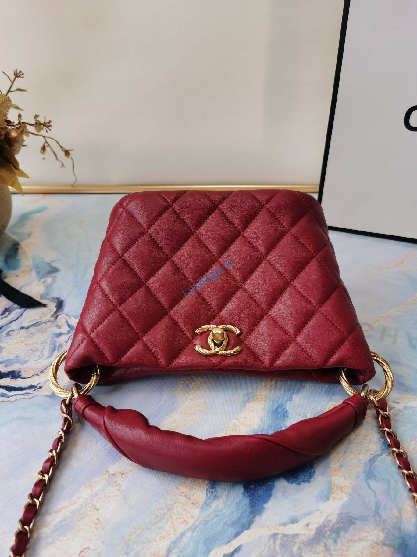 Chanel as2989 Chain lambskin bag with top handle red | voguebags.ru chanel as2989 chain lambskin bag with top handle red 6