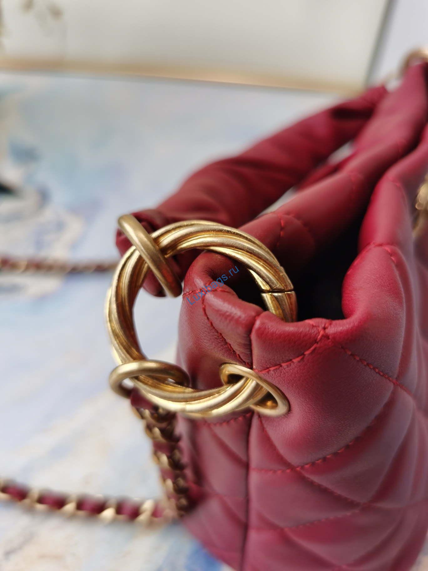 Chanel as2989 Chain lambskin bag with top handle red | voguebags.ru chanel as2989 chain lambskin bag with top handle red 8