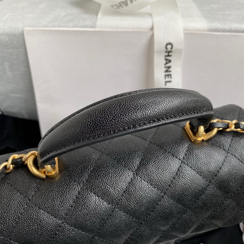 Chanel Mini Flap Bag with top Handle AS2431 Grained Calfskin Black | voguebags.ru img 2491