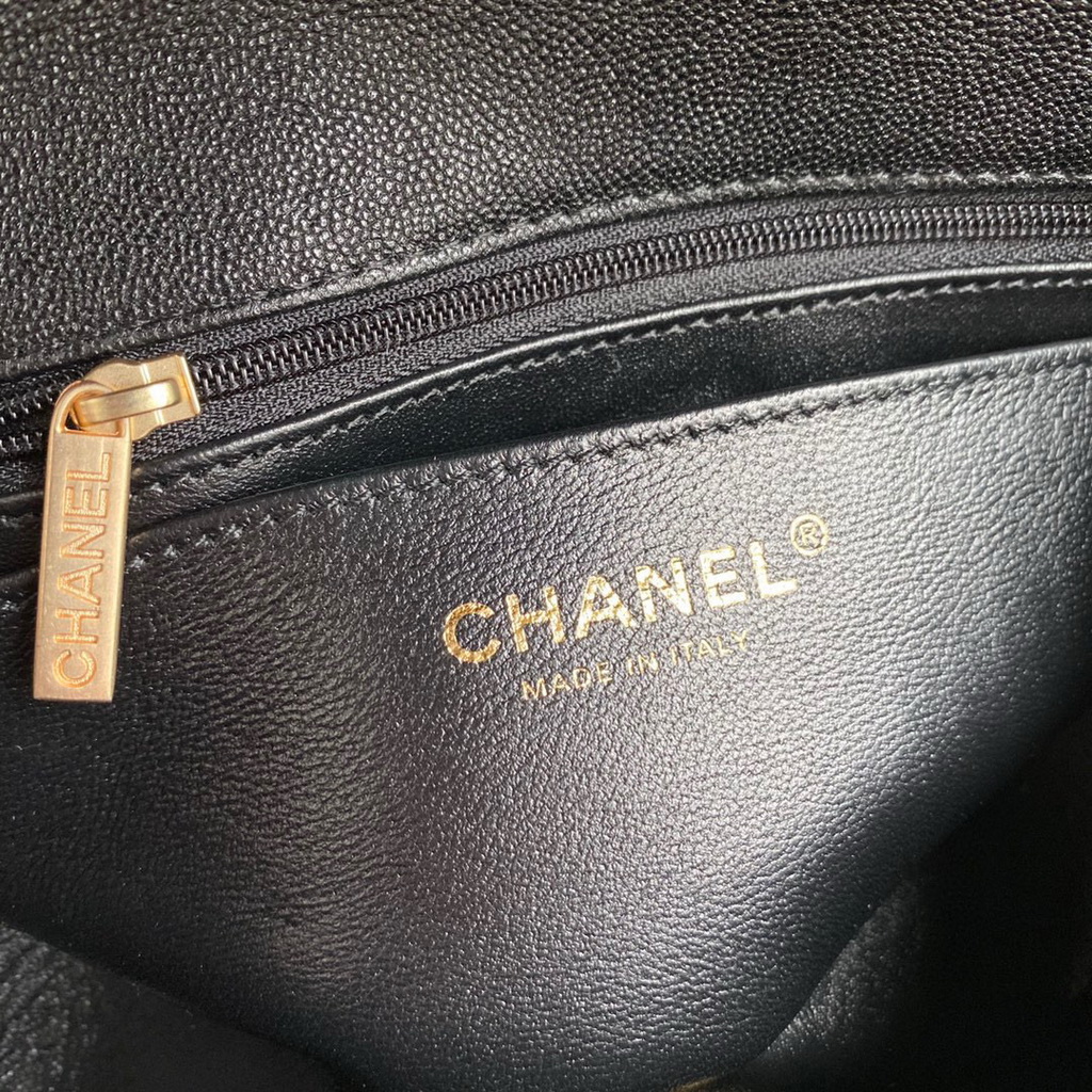 Chanel Mini Flap Bag with top Handle AS2431 Grained Calfskin Black | voguebags.ru img 2495