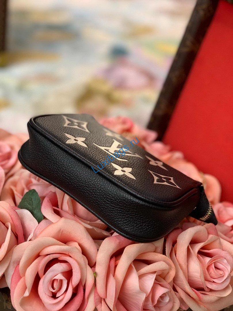 LV M80732 Mini Pochette Accessoires Bicolor Monogram Empreinte Leather Black and Beige | voguebags.ru lv m80732 mini pochette accessoires bicolor monogram empreinte leather black and beige 2