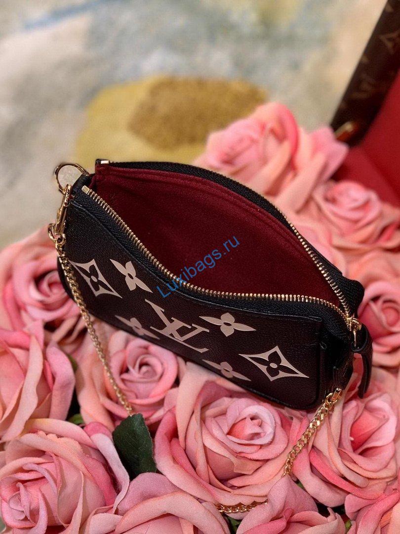 LV M80732 Mini Pochette Accessoires Bicolor Monogram Empreinte Leather Black and Beige | voguebags.ru lv m80732 mini pochette accessoires bicolor monogram empreinte leather black and beige 6