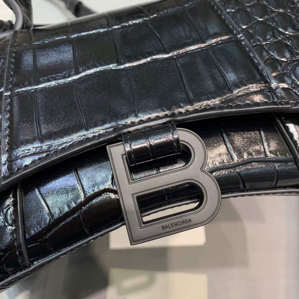 Balenciaga 592833 Hourglass XS Top Handle Bag Black | balenciaga 592833 hourglass xs top handle bag 119