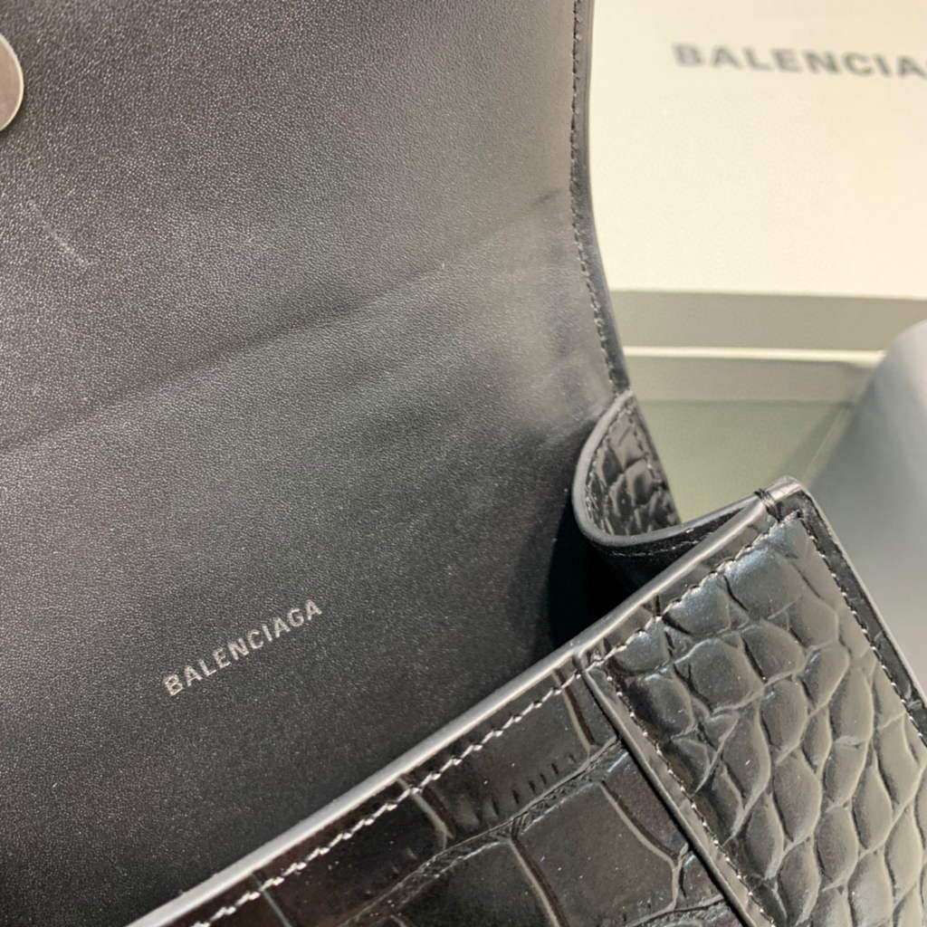 Balenciaga 592833 Hourglass XS Top Handle Bag Black | balenciaga 592833 hourglass xs top handle bag 122