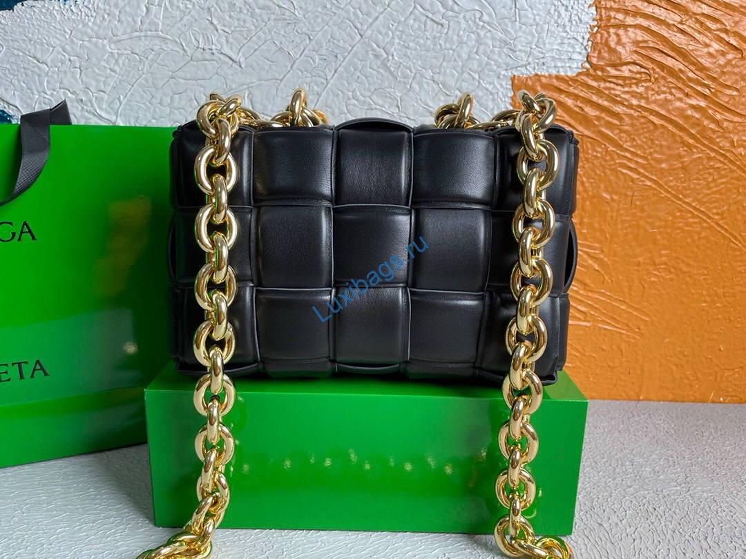 Bottega Veneta BV 20206 Chain Cassette 631421 Black Gold | bottega veneta bv 20206 chain cassette 631421 165 voguebags.ru