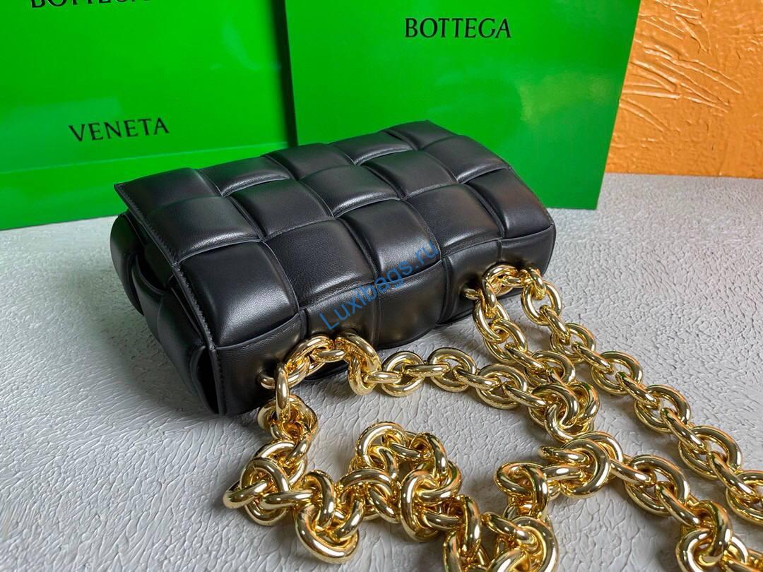 Bottega Veneta BV 20206 Chain Cassette 631421 Black Gold | bottega veneta bv 20206 chain cassette 631421 168 voguebags.ru
