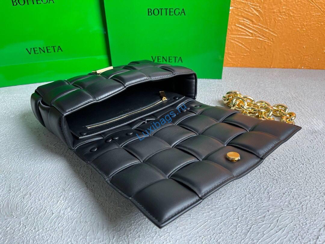 Bottega Veneta BV 20206 Chain Cassette 631421 Black Gold | bottega veneta bv 20206 chain cassette 631421 169 voguebags.ru