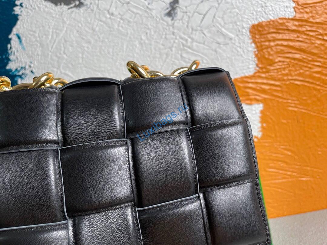 Bottega Veneta BV 20206 Chain Cassette 631421 Black Gold | bottega veneta bv 20206 chain cassette 631421 171 voguebags.ru