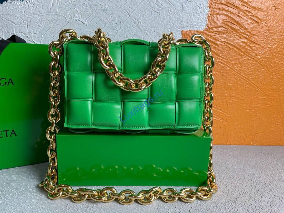 Bottega Veneta BV 20206 Chain Cassette 631421 Grass Green Gold | bottega veneta bv 20206 chain cassette 631421 56 voguebags.ru