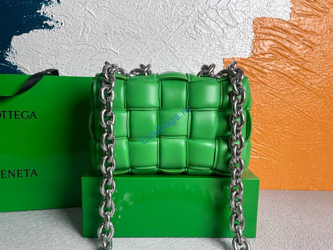 Bottega Veneta BV 20206 Chain Cassette 631421 Green Silver | bottega veneta bv 20206 chain cassette 631421 silvry 10 voguebags.ru