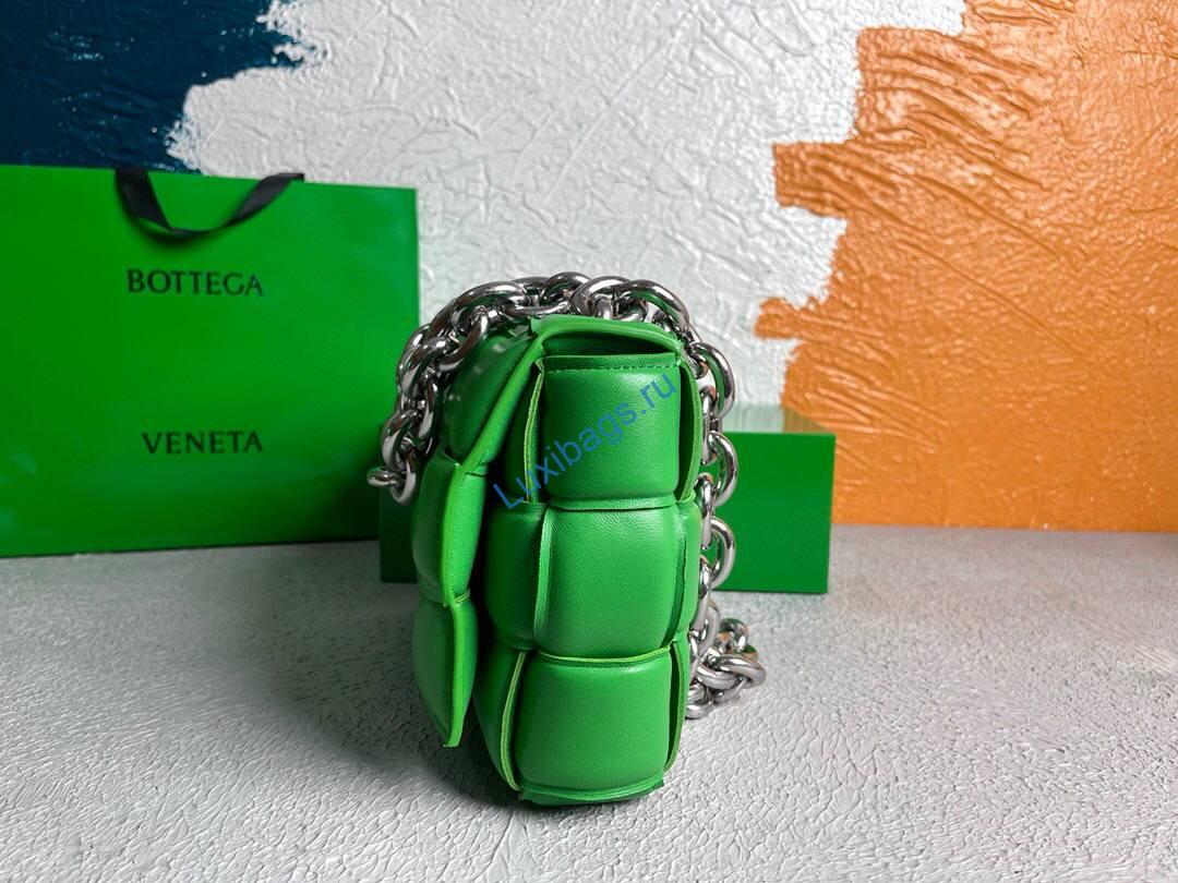 Bottega Veneta BV 20206 Chain Cassette 631421 Green Silver | bottega veneta bv 20206 chain cassette 631421 silvry 11 voguebags.ru