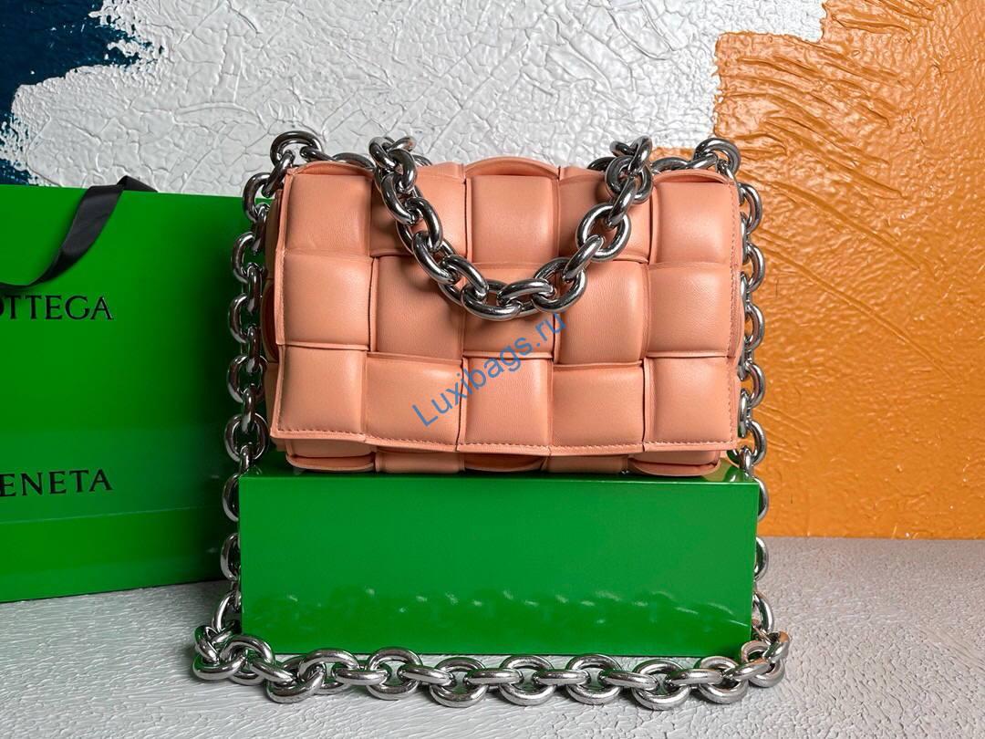 Bottega Veneta BV 20206 Chain Cassette 631421 Light Pink Silver | bottega veneta bv 20206 chain cassette 631421 silvry 18 voguebags.ru